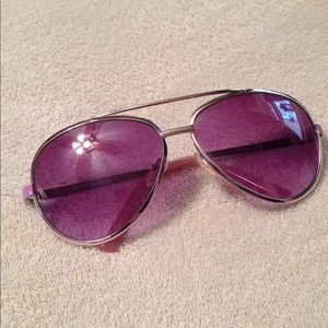 Purple Aviator Sunglasses